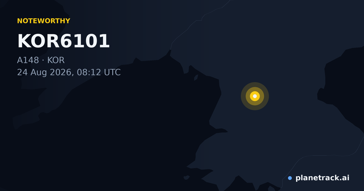 Map of where KOR6101's special aircraft happened