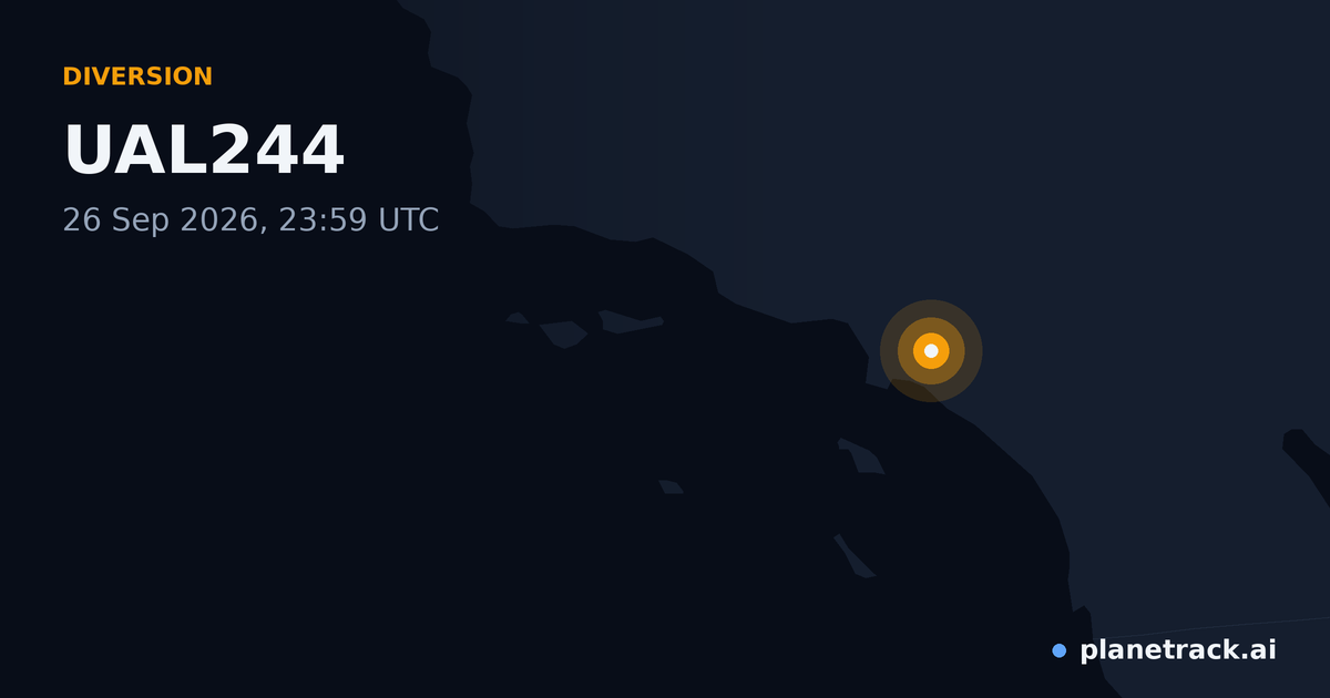 Map of where UAL244's diversion happened