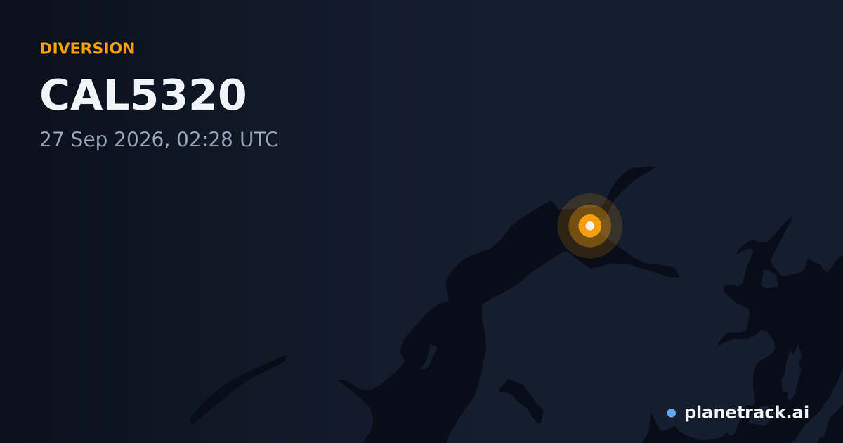 Map of where CAL5320's diversion happened