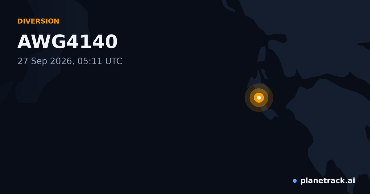 Map of where AWG4140's diversion happened