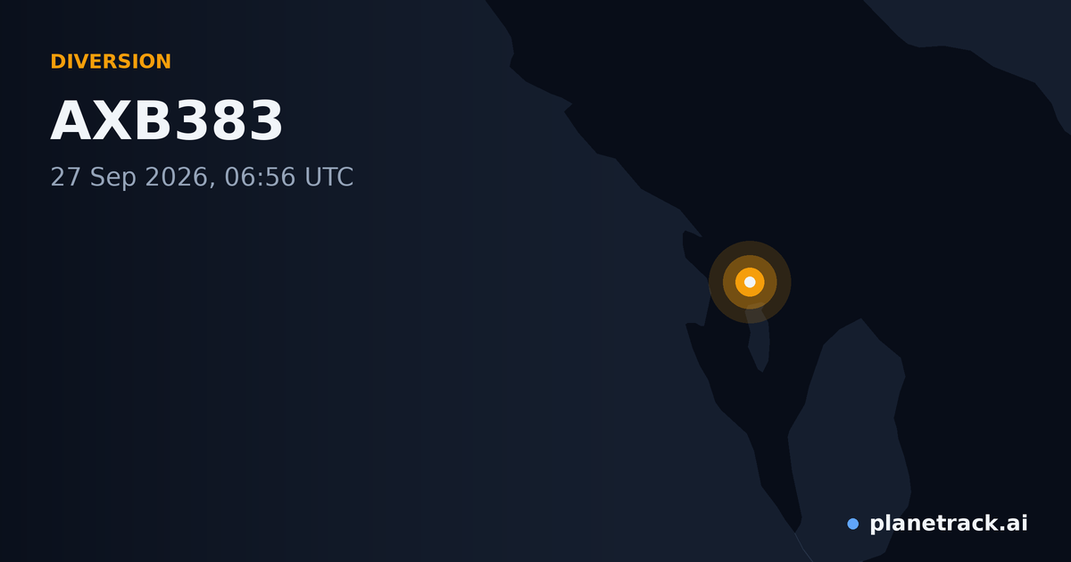 Map of where AXB383's diversion happened
