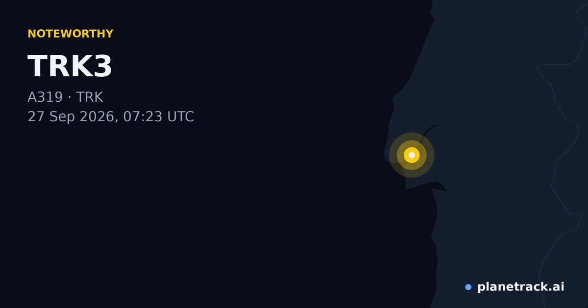 Map of where TRK3's special aircraft happened