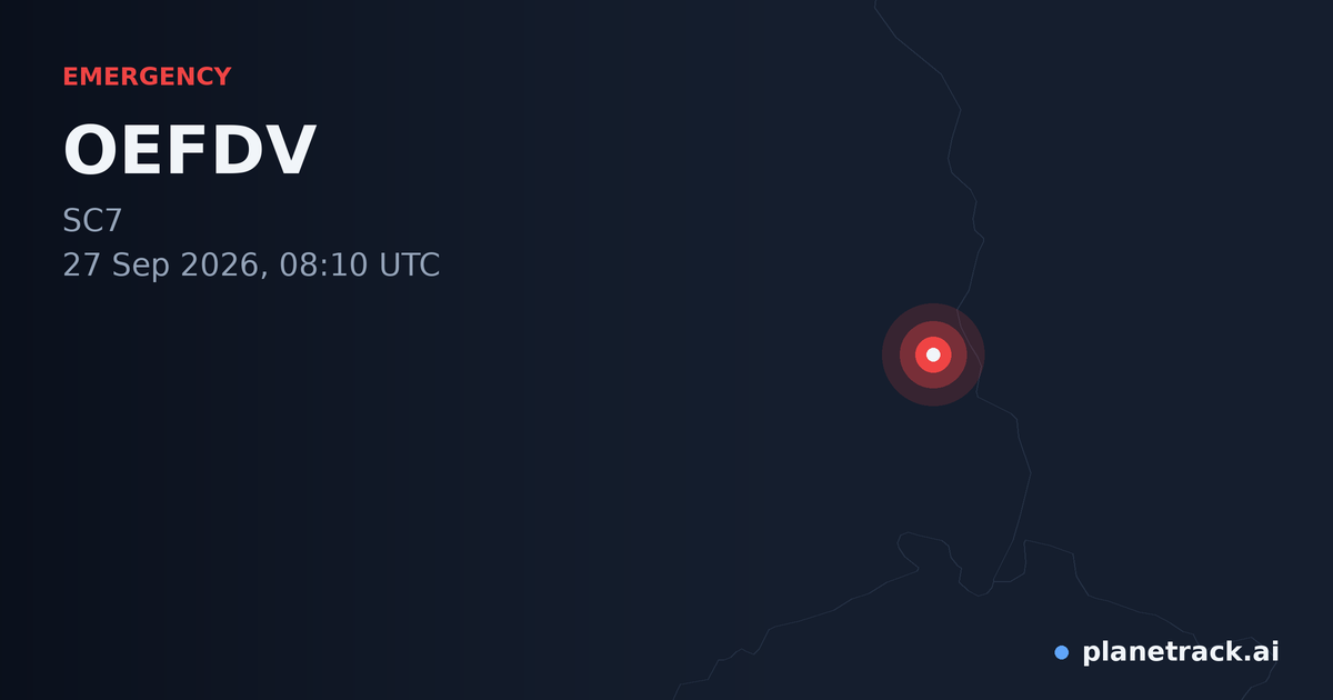 Map of where OEFDV's emergency: squawk 7600 happened