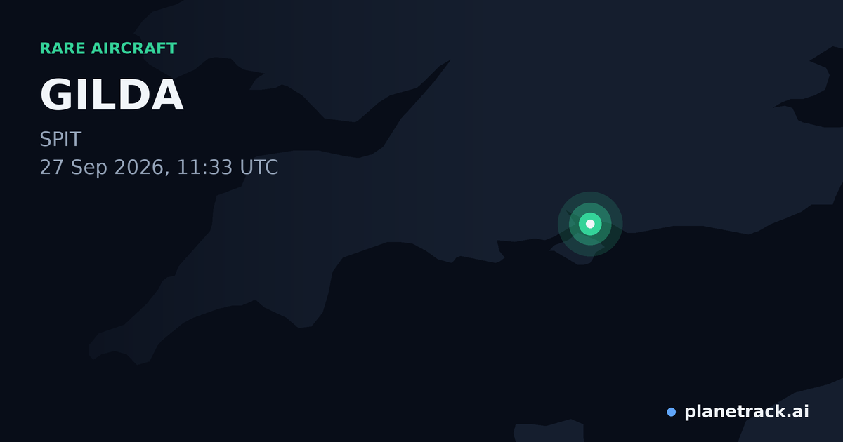 Map of where GILDA's rare aircraft happened