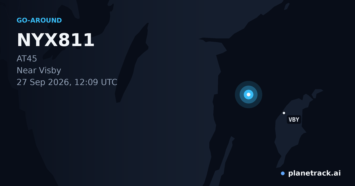 Map of where NYX811's go-around happened