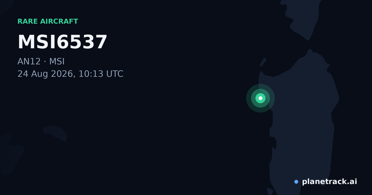 Map of where MSI6537's rare aircraft happened