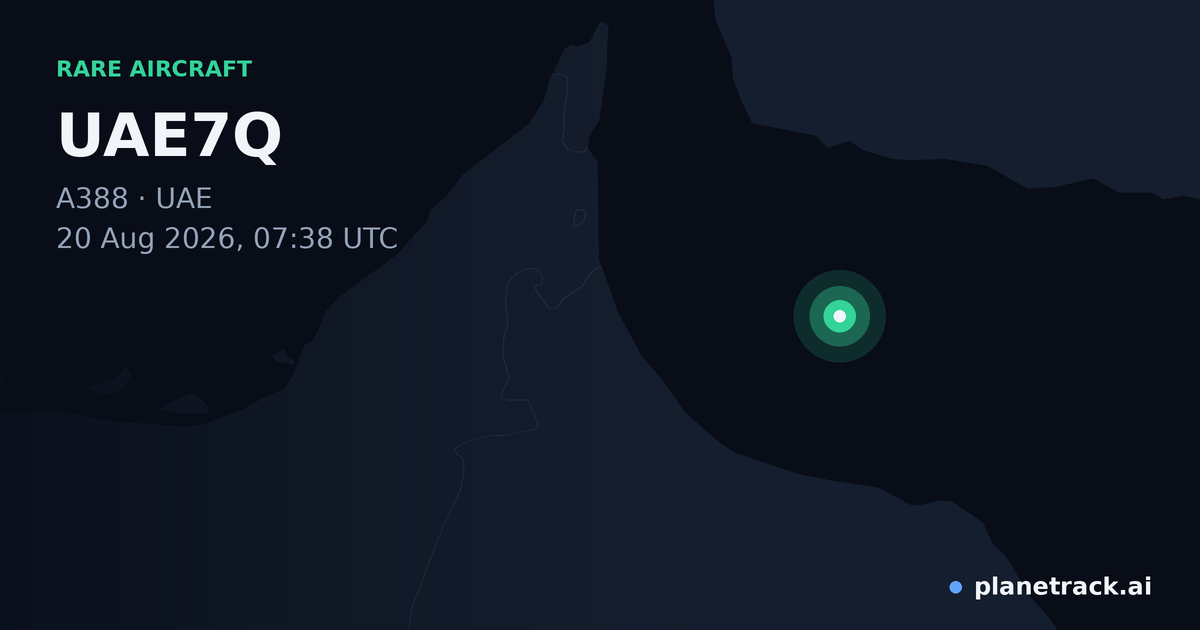 Map of where UAE7Q's rare aircraft happened