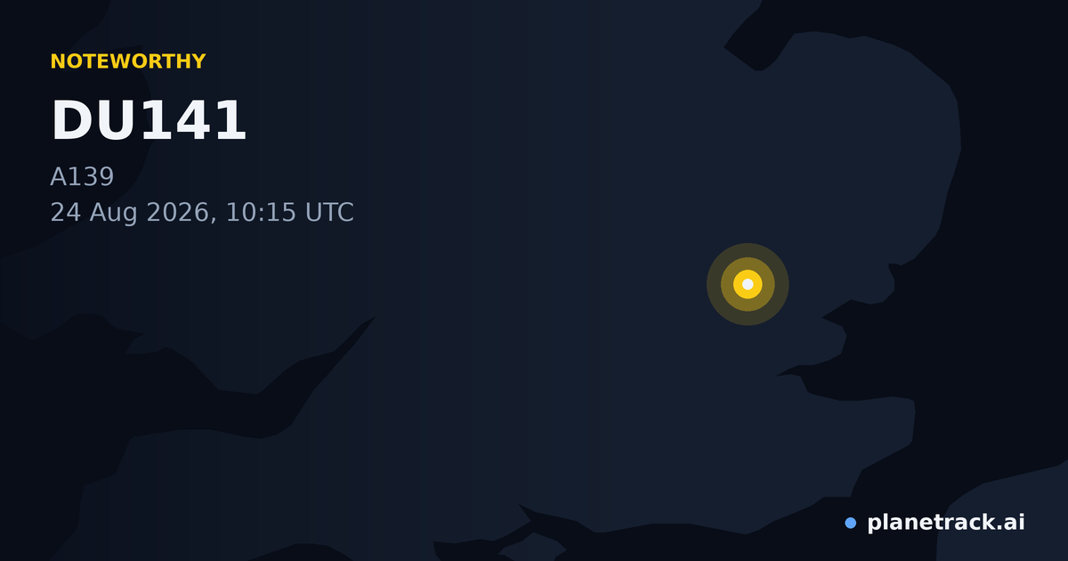 Map of where DU141's special aircraft happened