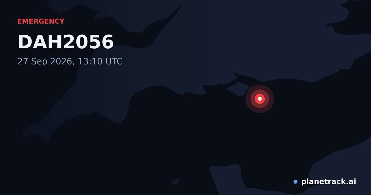 Map of where DAH2056's emergency: squawk 7600 happened