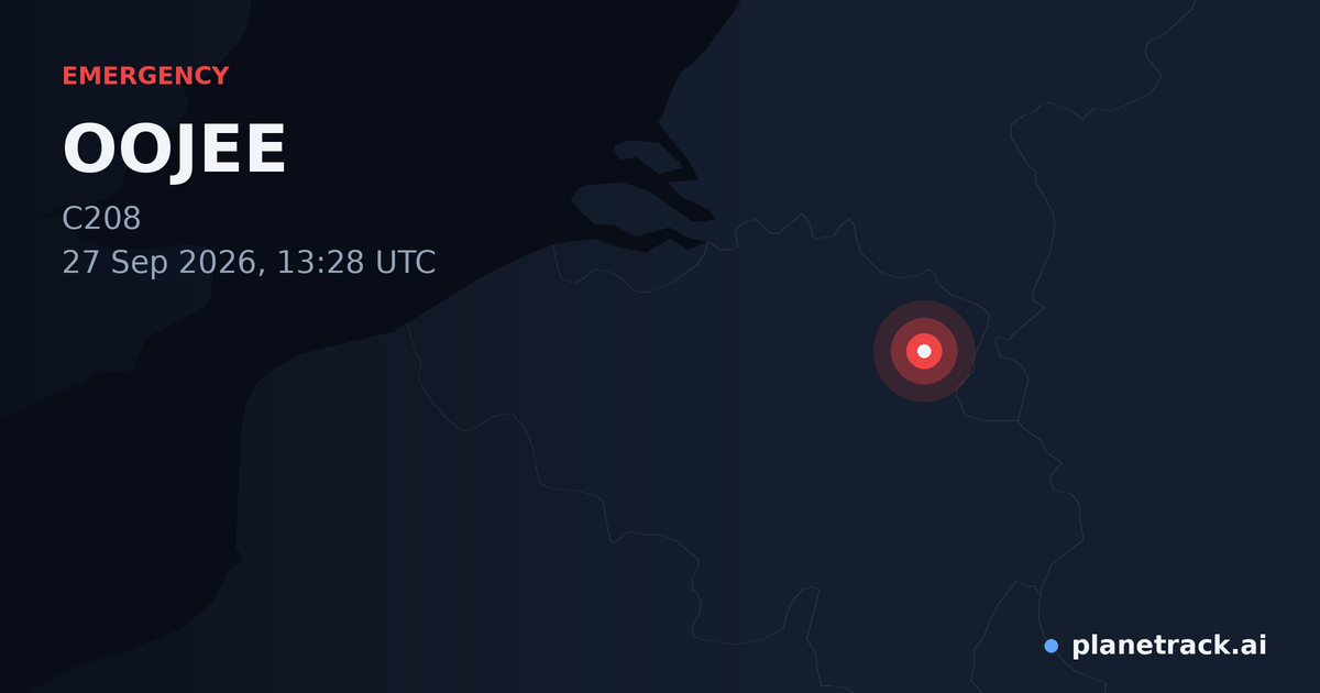 Map of where OOJEE's emergency: squawk 7500 happened