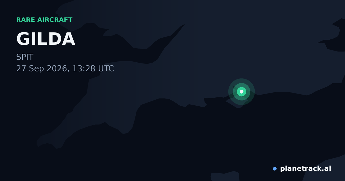 Map of where GILDA's rare aircraft happened
