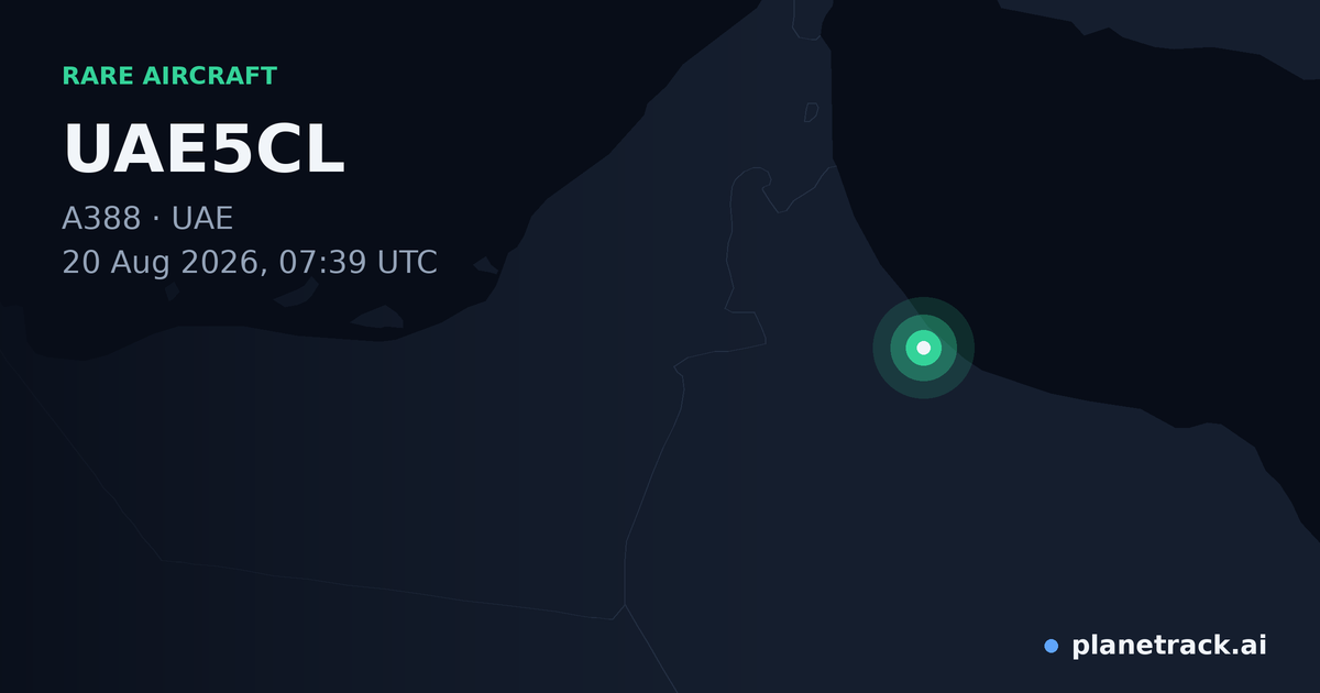 Map of where UAE5CL's rare aircraft happened