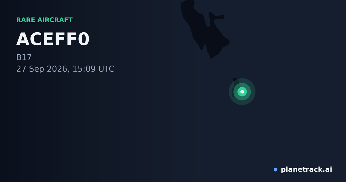 Map of where ACEFF0's rare aircraft happened