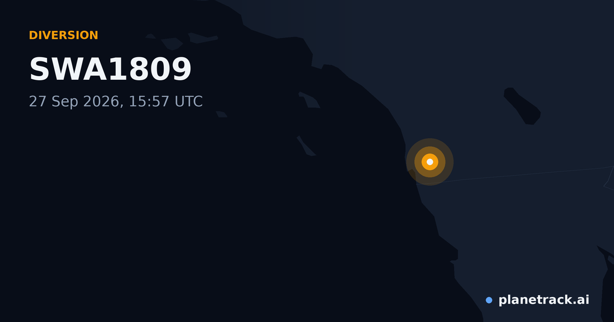 Map of where SWA1809's diversion happened