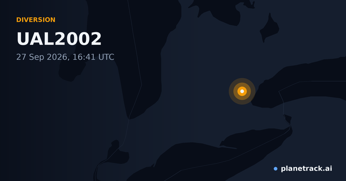 Map of where UAL2002's diversion happened