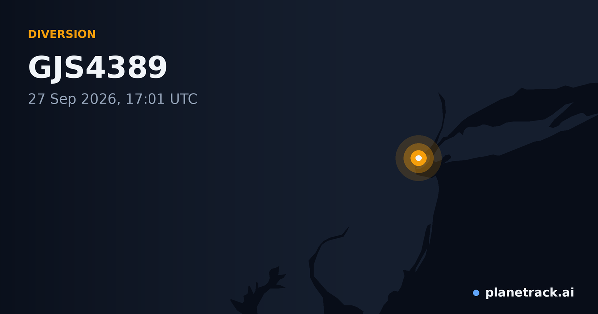 Map of where GJS4389's diversion happened