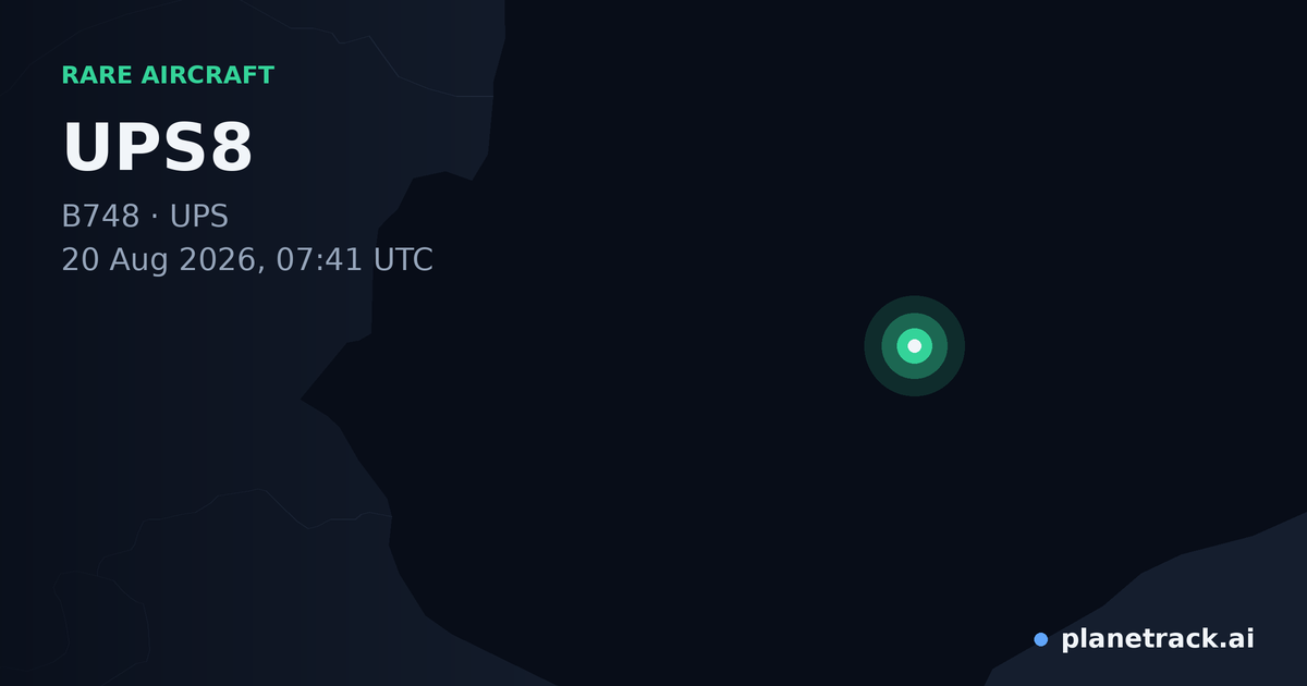 Map of where UPS8's rare aircraft happened