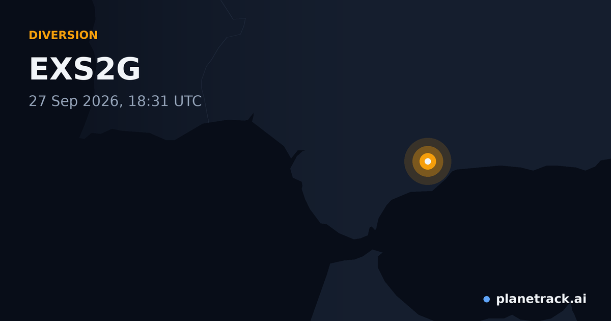 Map of where EXS2G's diversion happened