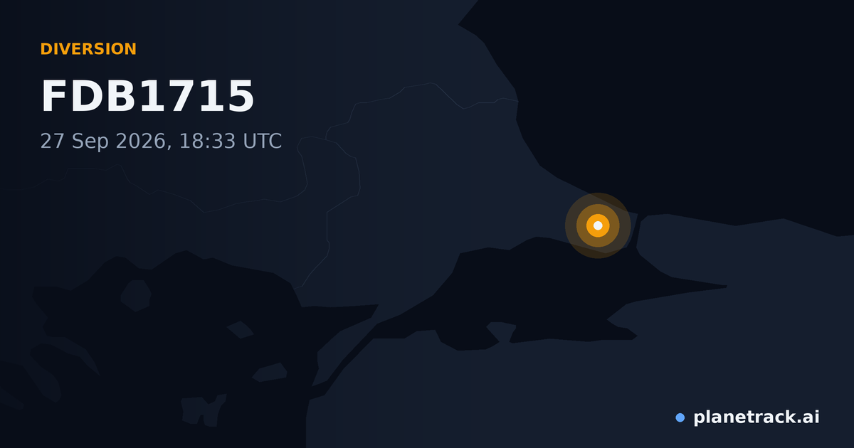 Map of where FDB1715's diversion happened
