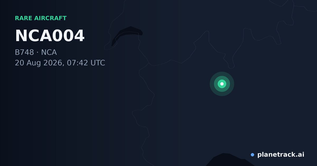 Map of where NCA004's rare aircraft happened