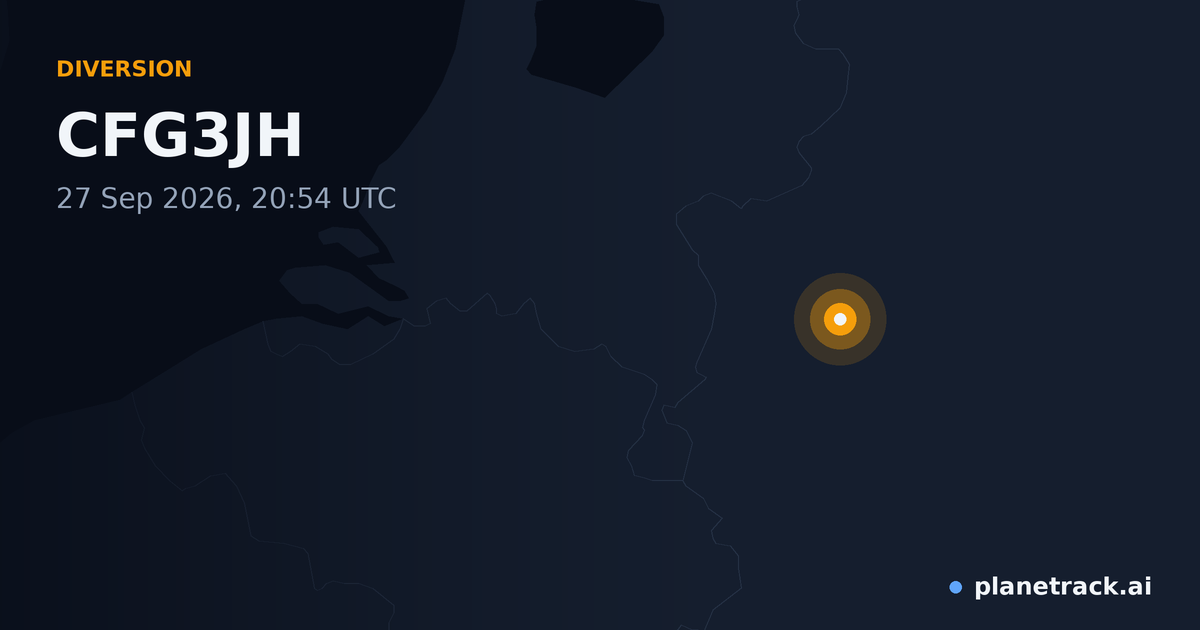 Map of where CFG3JH's diversion happened