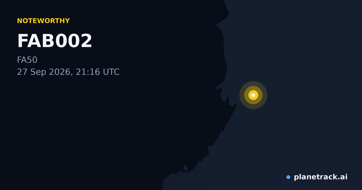 Map of where FAB002's special aircraft happened