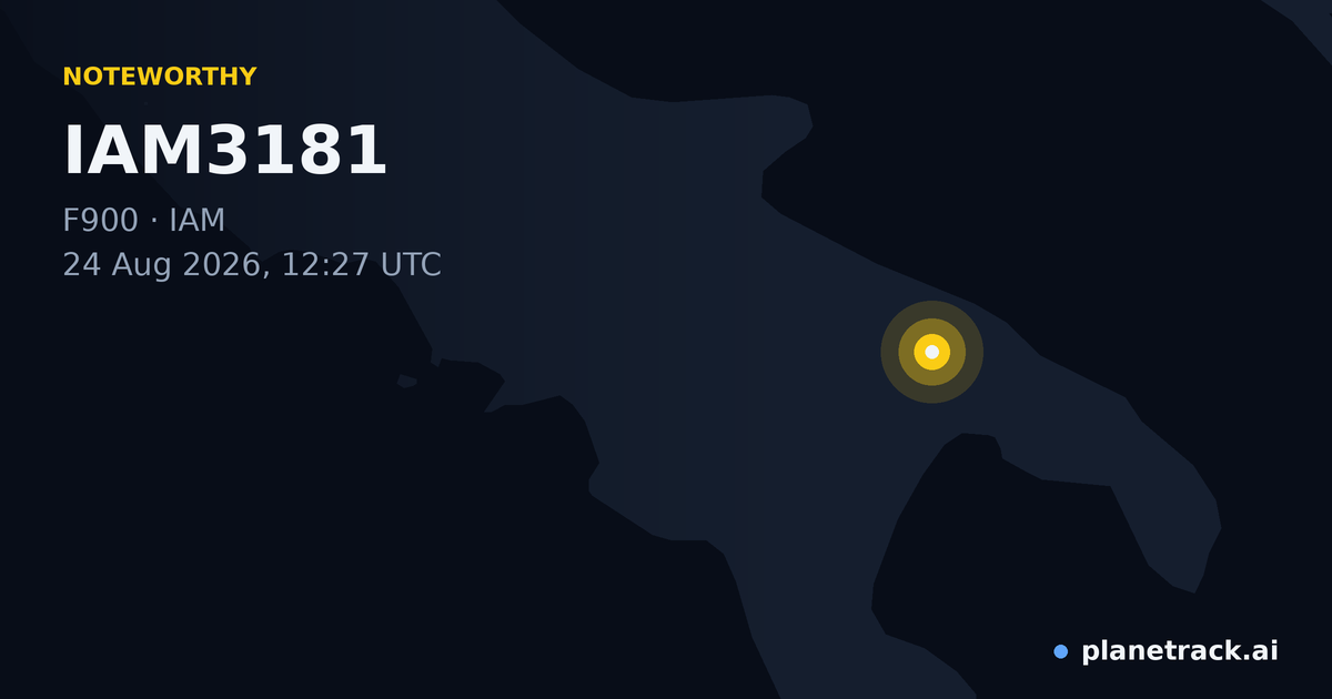 Map of where IAM3181's special aircraft happened