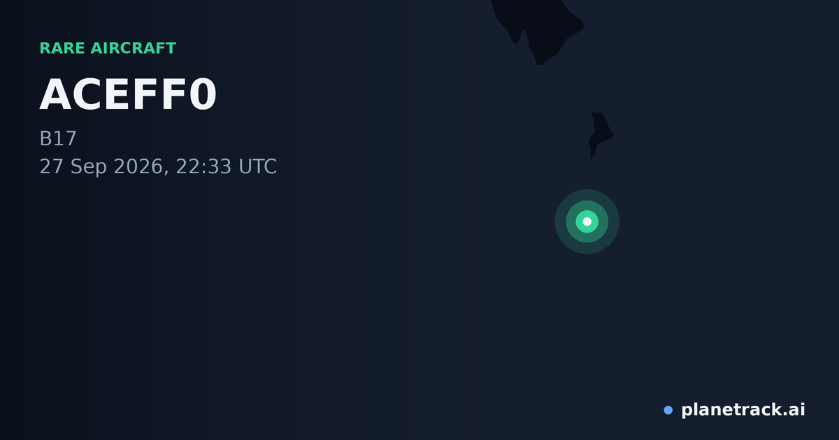 Map of where ACEFF0's rare aircraft happened