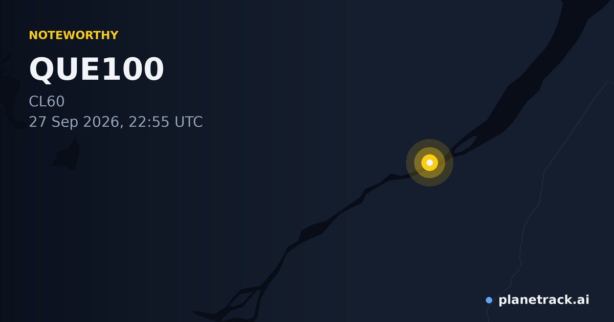 Map of where QUE100's special aircraft happened