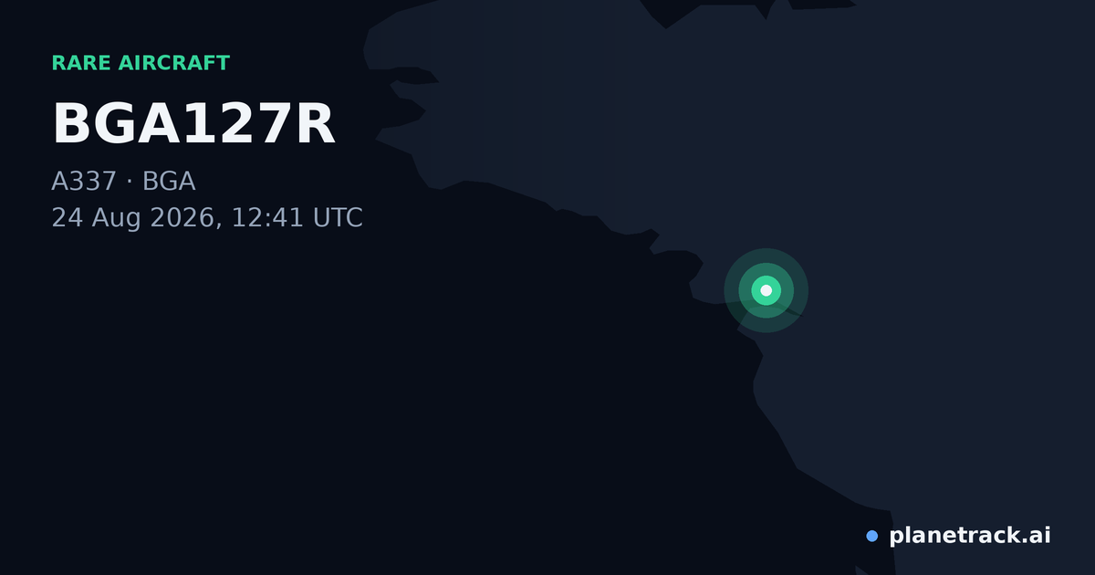 Map of where BGA127R's rare aircraft happened