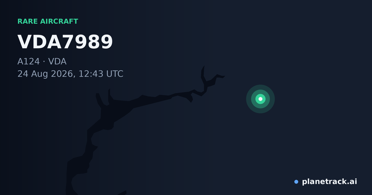 Map of where VDA7989's rare aircraft happened