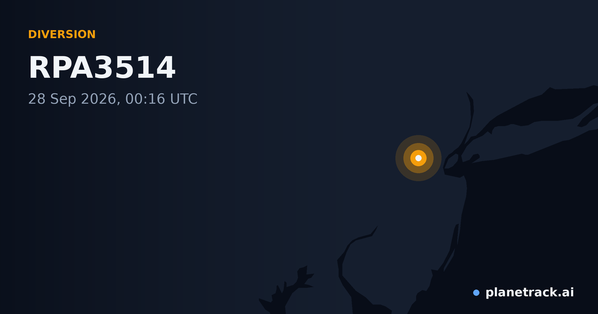 Map of where RPA3514's diversion happened